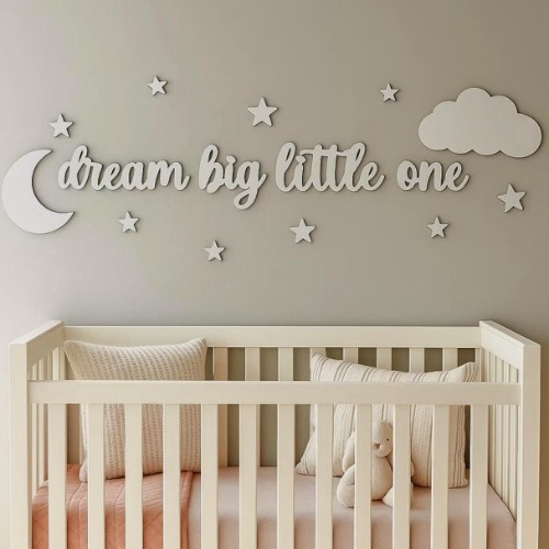 Wooden or Acrylic Wall Quote – “Dream Big Little One”